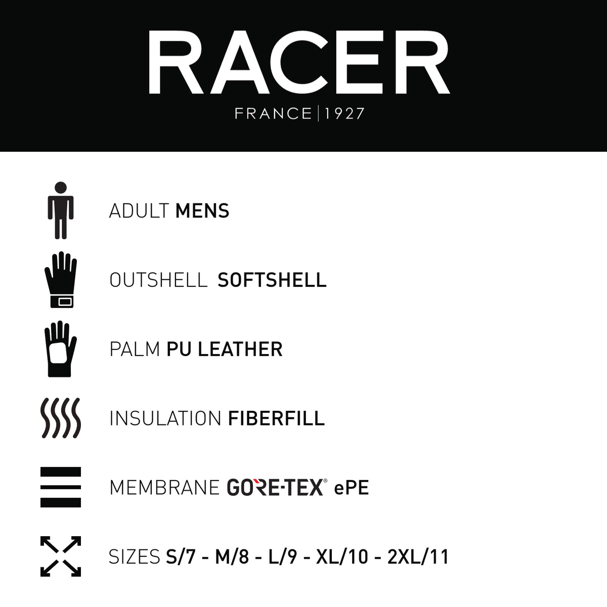 GRAVEN 8 Men's Ski Gloves