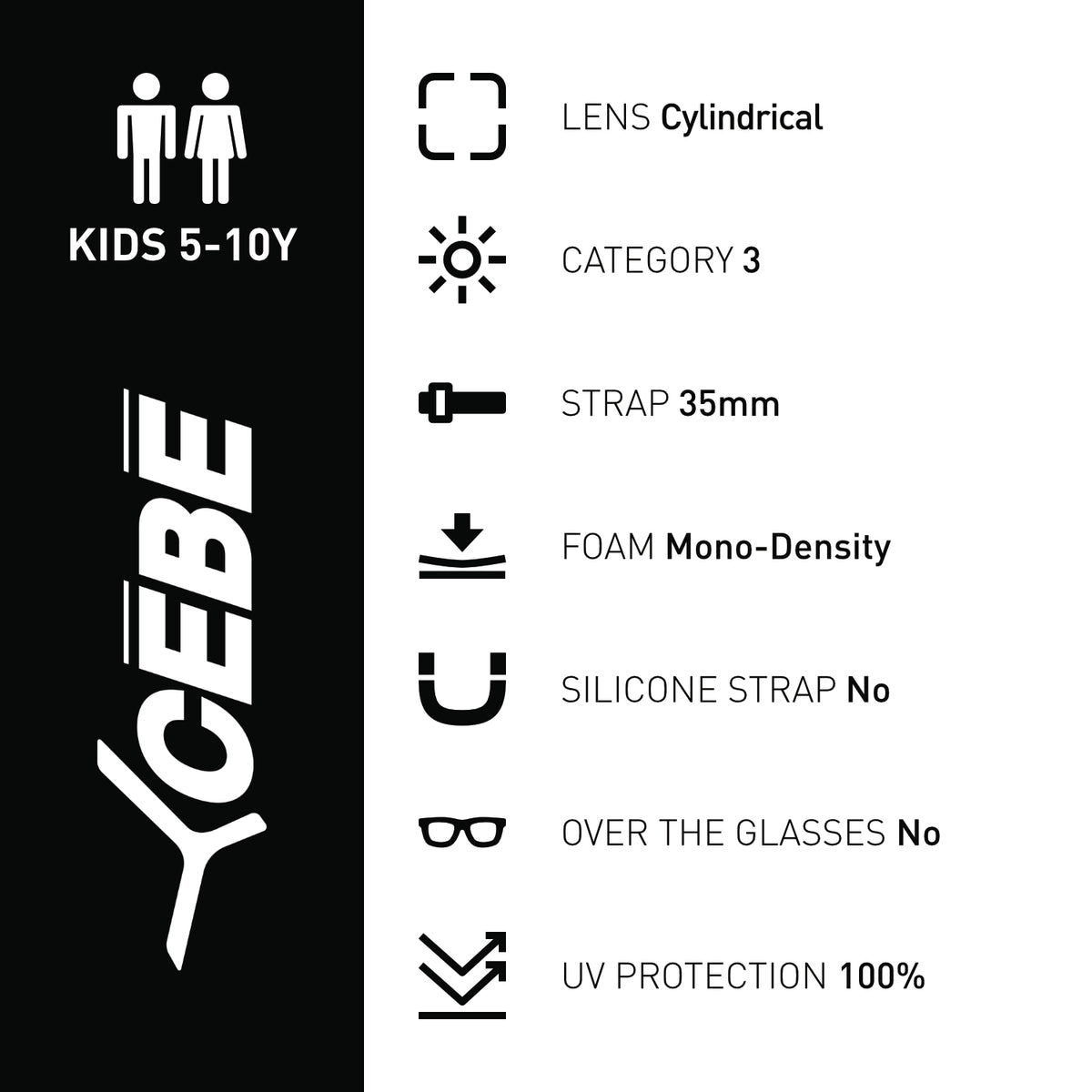 Hoopoe2 Kids Cylindrical Ski Goggles