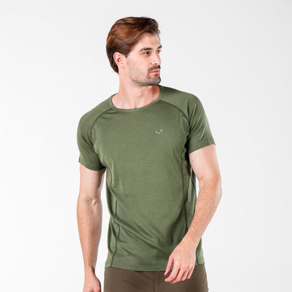Berg Men's 100% Merino 195gsm Crew Neck Short Sleeve Top