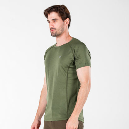 Berg Men's 100% Merino 195gsm Crew Neck Short Sleeve Top