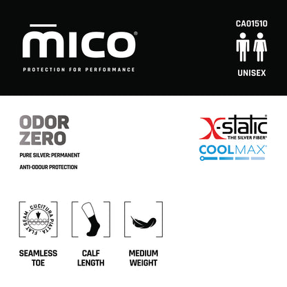 CA01510 Medium Weight ODOR ZERO X-STATIC® Active Travel Crew Socks