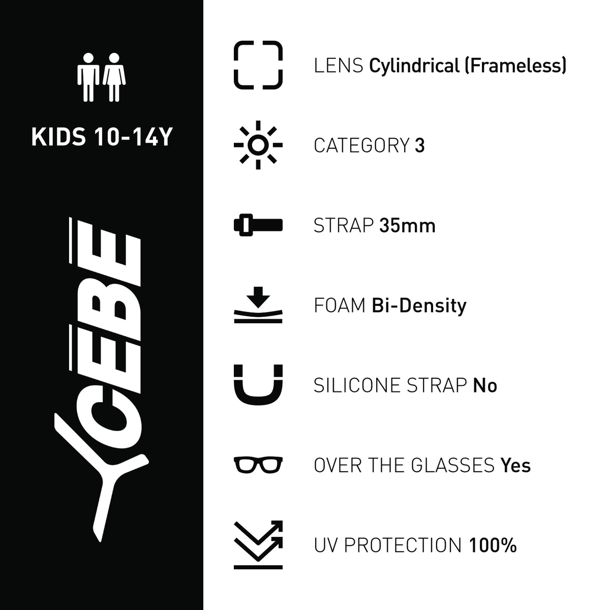 Cheeky2 Kids OTG Ski Goggles