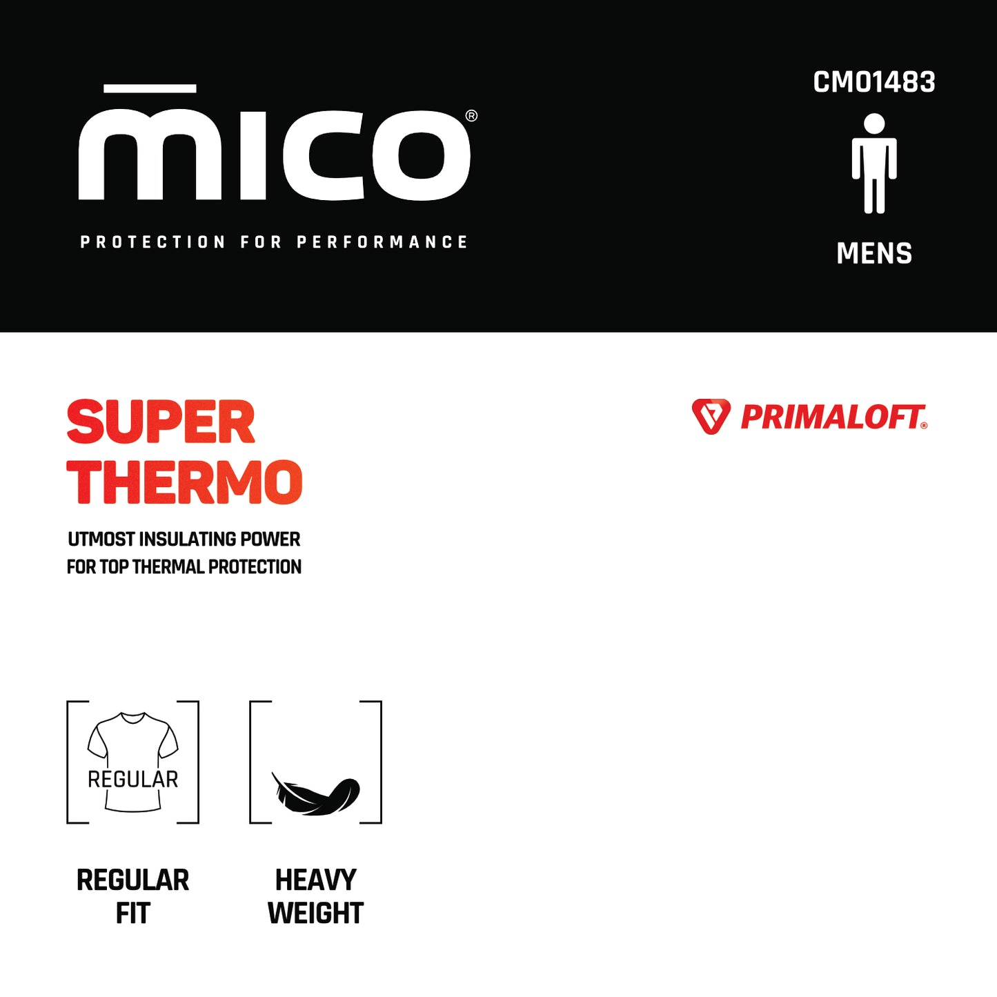 CM01483 Men's Long Tight Pants SUPER THERMO PRIMALOFT® SKINTECH
