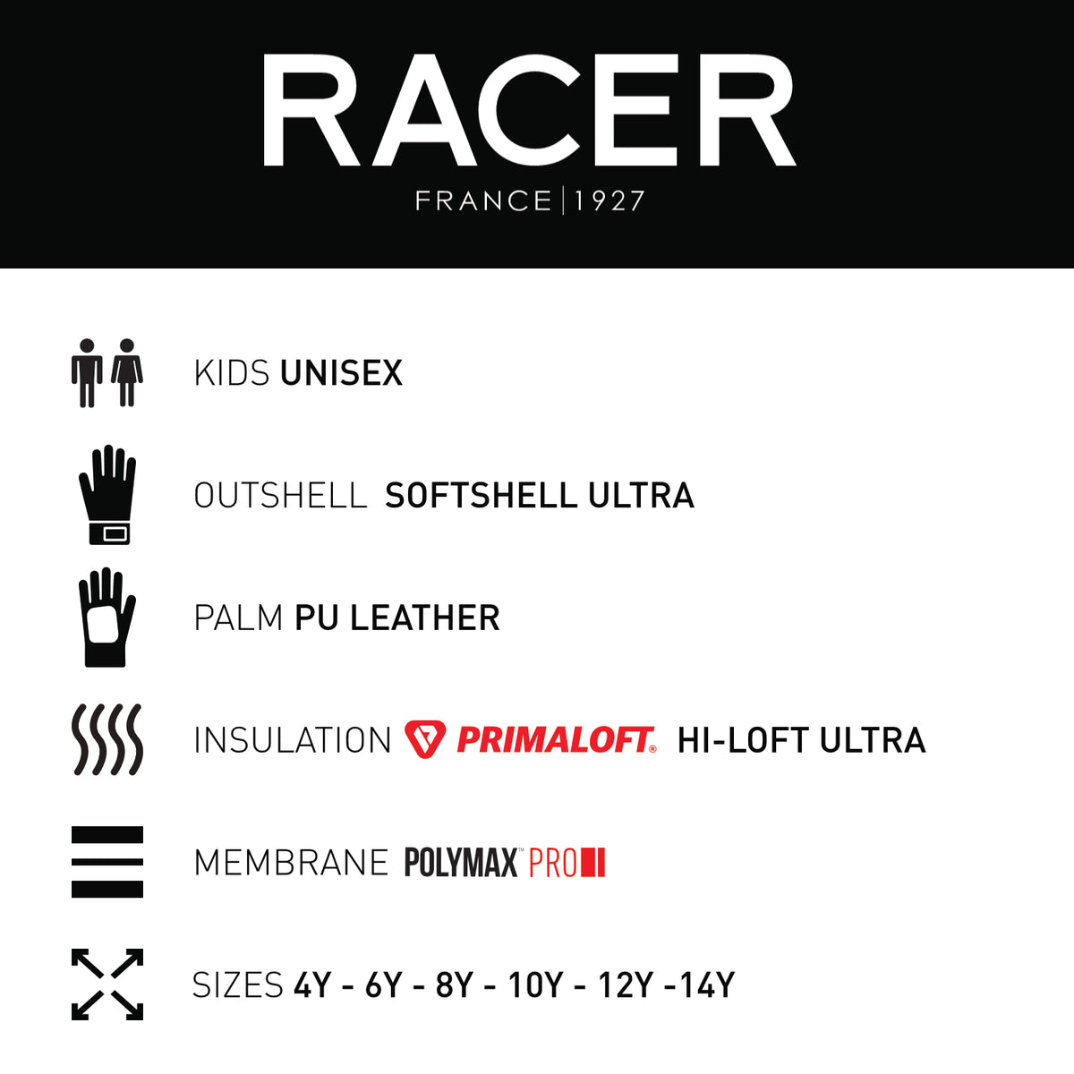 GL 500 Kid's Ski Gloves
