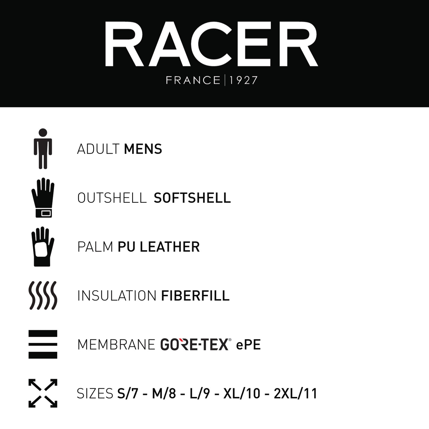 GRAVEN 8 Men's Ski Gloves