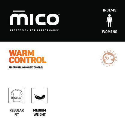 IN01745 Women's WARM CONTROL DUALTECH MERINO/SILK SKINTECH Short Sleeves Round Neck Shirt