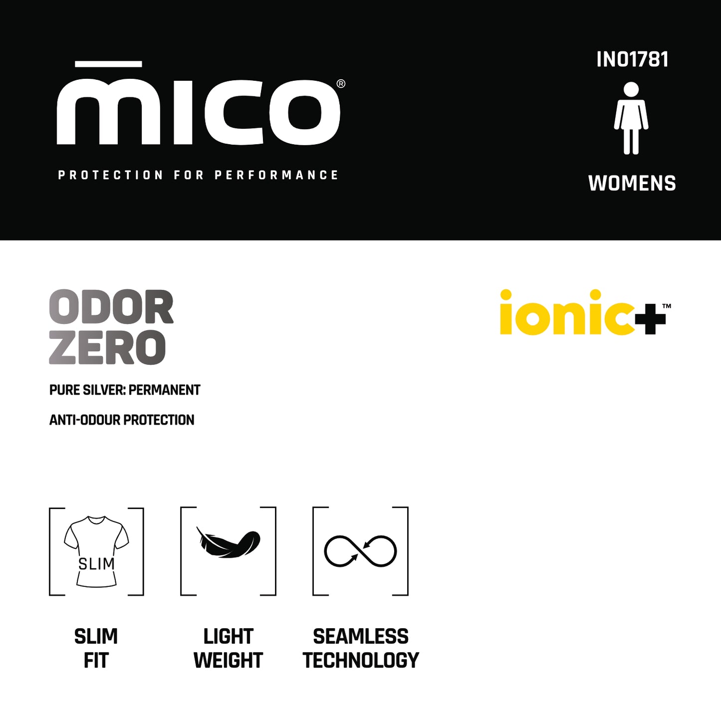 IN01781 Women's ODOR ZERO IONIC+® P4P SKINTECH Briefs