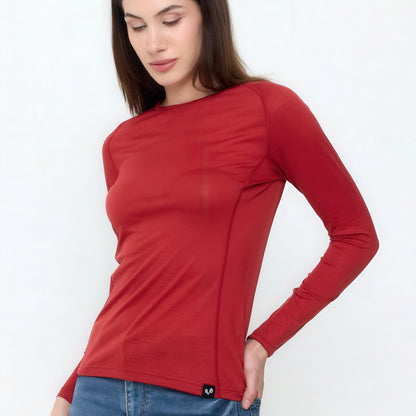 Kona Women's 100% Merino 135gsm Lightweight Slim Fit Long Sleeve Top