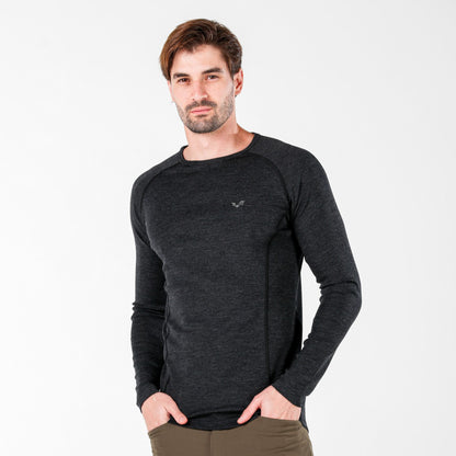 Remus Men's 100% Merino 195gsm Slim Fit Long Sleeve Top