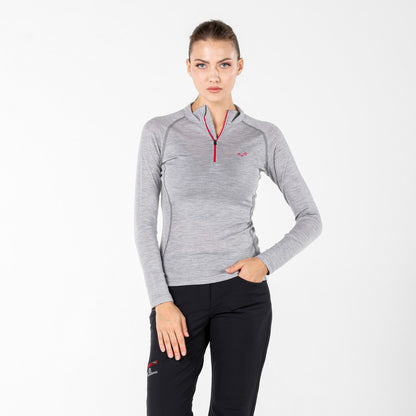 Vega Women's 100% Merino 195gsm 1/4 Zip Long Sleeve Top