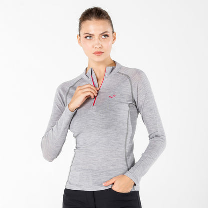 Vega Women's 100% Merino 195gsm 1/4 Zip Long Sleeve Top