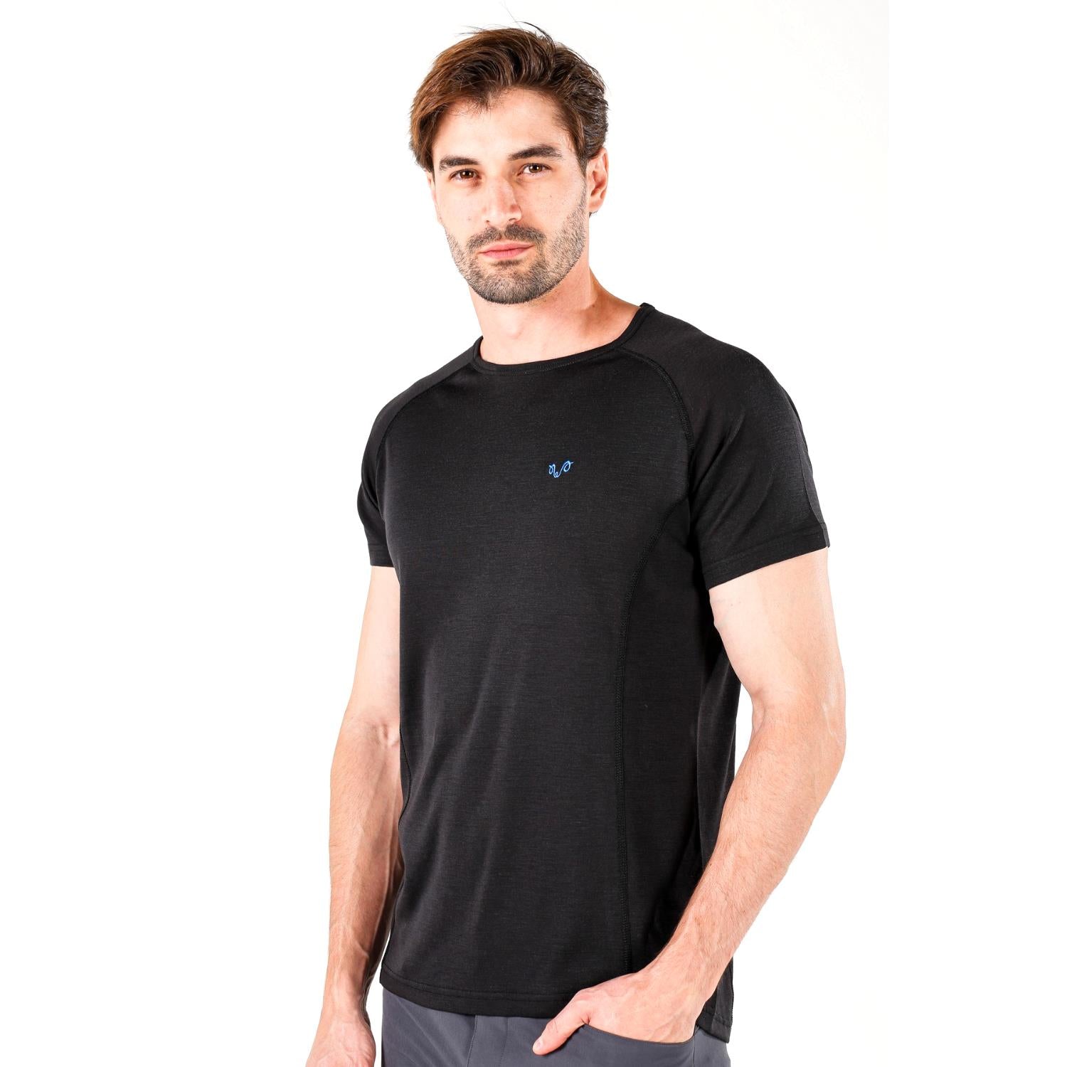 Berg Men's 100% Merino 195gsm Crew Neck Short Sleeve Top